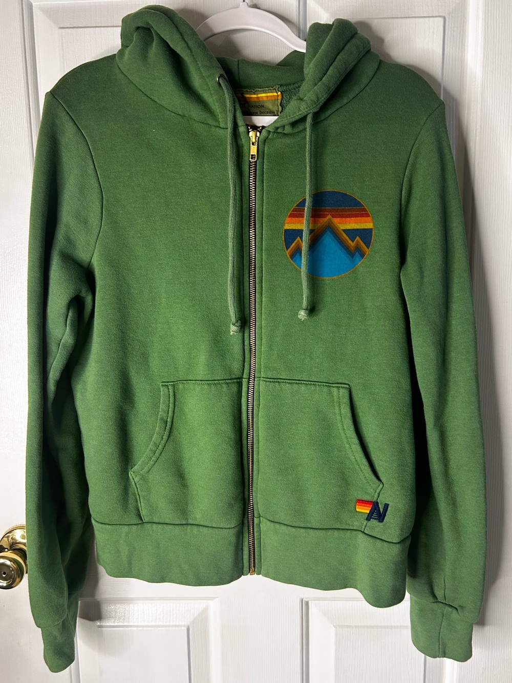 AVIATOR NATION All Seasons Circle Zip Hoodie- Palm/ Size Small - Picture 5 of 9